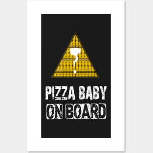 pizza baby on board Posters and Art